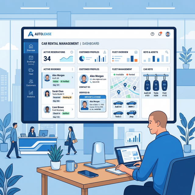 quản lý khách thuê xe bằng phần mềm