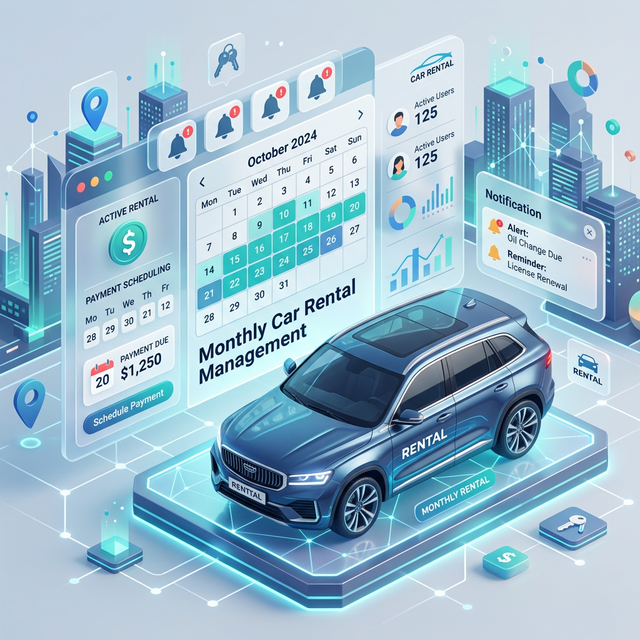 Hướng dẫn quản lý cho thuê xe theo tháng hiệu quả và tự động | dCarma